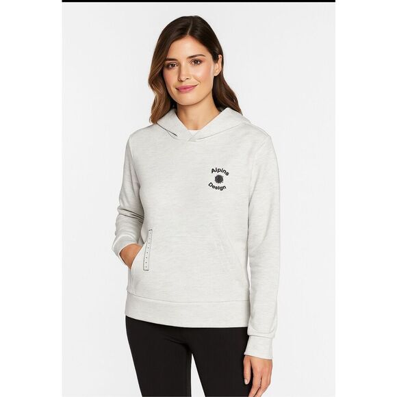 Alpine design women’s small cream heather hike hoodie pull over SOFT new - Picture 1 of 7